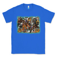 True Royal bucking bronco rodeo revolver western background Classic Tee - AdoDesignShop