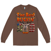 Chestnut The Best Bucking Dad Ever Long Sleeve Tee - LillyAllenDesigns
