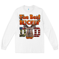 White The Best Bucking Dad Ever Long Sleeve Tee - LillyAllenDesigns