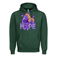 Sports Green Hope all Cancers nails Zipper Hoodie - NancyCooperArtShop