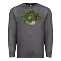 Charcoal Heather Dwarf Pomegranate Tree Illustrations Premium Sweatshirt - LillyAllenDesigns