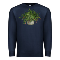Navy Dwarf Pomegranate Tree Illustrations Premium Sweatshirt - LillyAllenDesigns