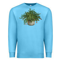 Ocean Blue Dwarf Pomegranate Tree Illustrations Premium Sweatshirt - LillyAllenDesigns