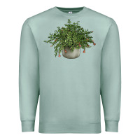 Seafoam Dwarf Pomegranate Tree Illustrations Premium Sweatshirt - LillyAllenDesigns