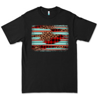 Black leopard serape background Premium Tee - BarkalooDesign