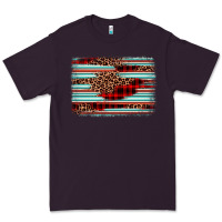 Plum leopard serape background Premium Tee - BarkalooDesign