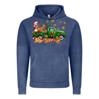 Vintage Denim santa fuel   cookies truck Vintage Hoodie - AdoDesignShop
