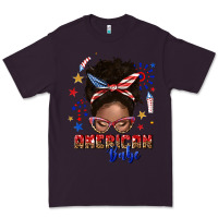 Plum American babe afro messy bun Premium Tee - texasbilliewilder