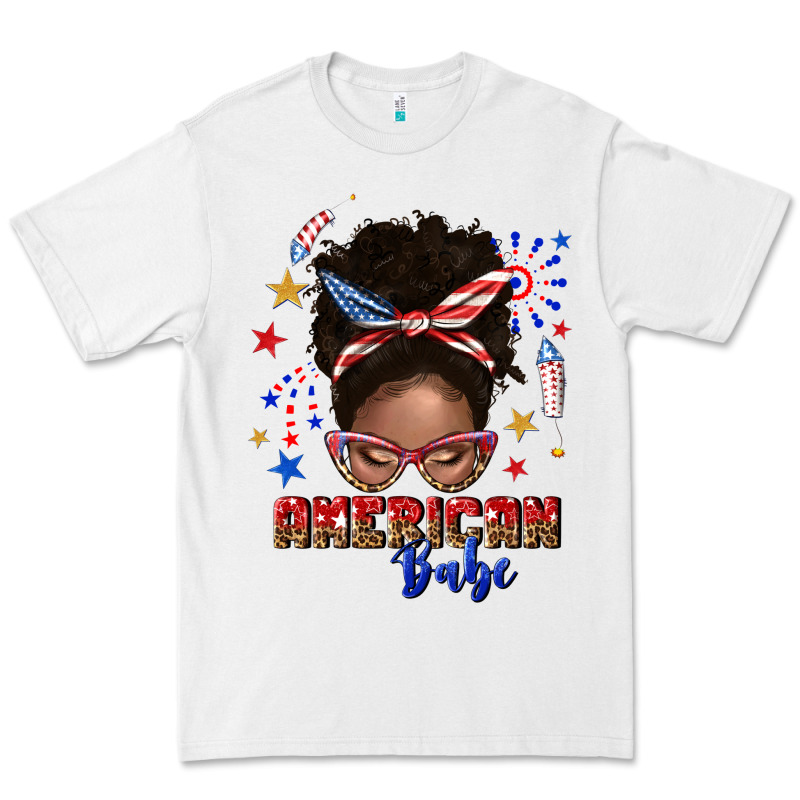 American Babe Afro Messy Bun Premium Tee by texasbilliewilder | Teevron