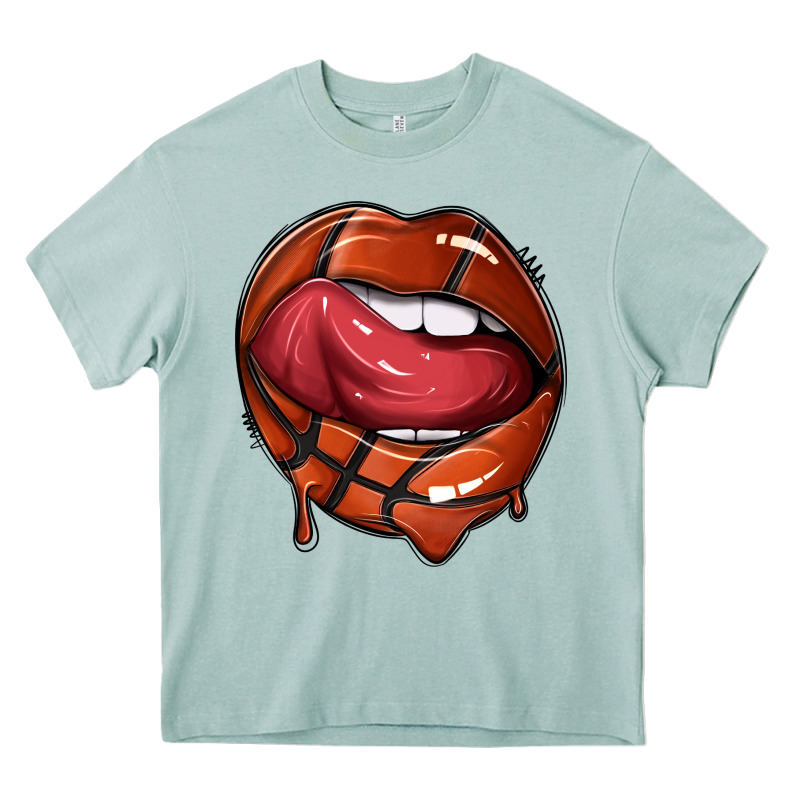 Sports Lips Basketball Heavy Core Tee by texasbilliewilder | Teevron