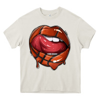 Cream sports lips basketball Heavy Core Tee - texasbilliewilder