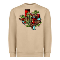 Mushroom cactus christmas texas map Heavyweight Sweatshirt - JahusDesignShop