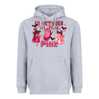 Heather Grey in october we wear pink Heavyweight Hoodie - LillyAllenDesigns