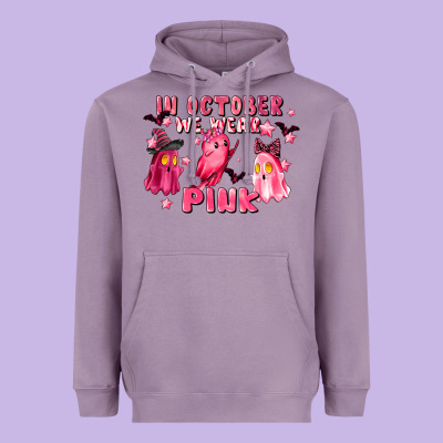 In October We Wear Pink Heavyweight Hoodie Designed By Lillyallendesigns