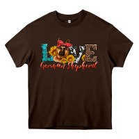 Chocolate Brown love german shepherd Heavy Core Tee - Artiststas