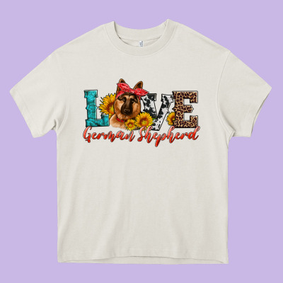 Love German Shepherd Heavy Core Tee Designed By Artiststas