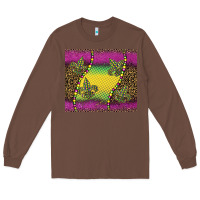 Chestnut mardi gras  leopard pink glitter Long Sleeve Tee - BarkalooDesign