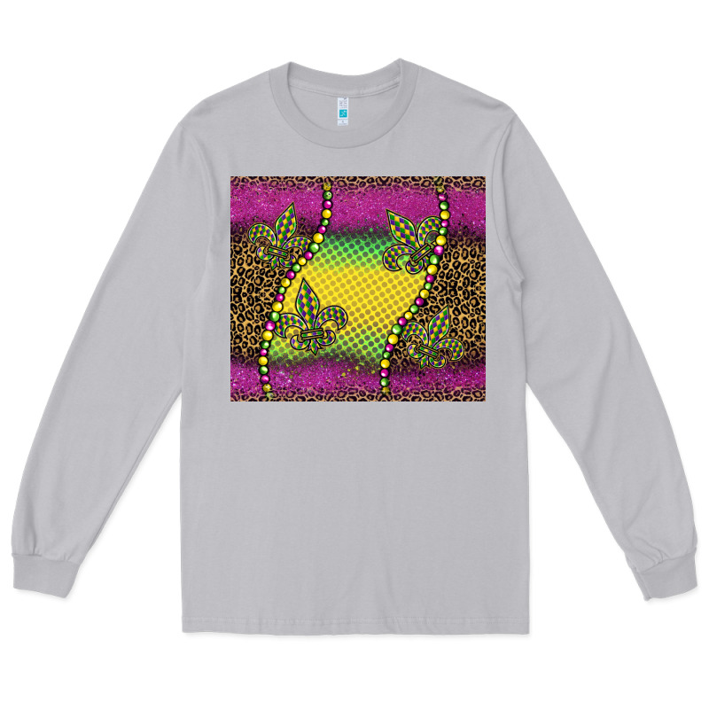 Mardi Gras  Leopard Pink Glitter Long Sleeve Tee by BarkalooDesign | Teevron