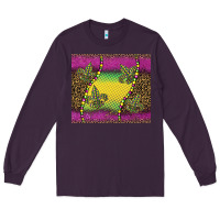 Plum mardi gras  leopard pink glitter Long Sleeve Tee - BarkalooDesign