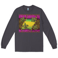 Smoke mardi gras  leopard pink glitter Long Sleeve Tee - BarkalooDesign