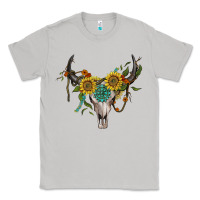 Moon Dust boho bullskull with sunflower and gemstone Classic Tee - Artiststas