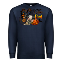 Navy Moo I Mean Boo Holstein Cow Premium Sweatshirt - LillyAllenDesigns