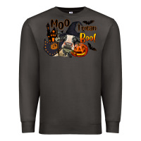 Smoke Moo I Mean Boo Holstein Cow Premium Sweatshirt - LillyAllenDesigns