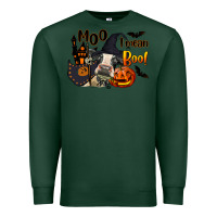 Sports Green Moo I Mean Boo Holstein Cow Premium Sweatshirt - LillyAllenDesigns