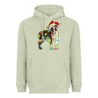 Matcha christmas chocolate boston terrier Heavyweight Hoodie - LillyAllenDesigns