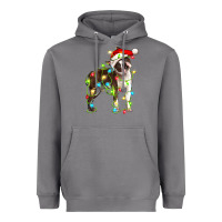 Storm christmas chocolate boston terrier Heavyweight Hoodie - LillyAllenDesigns