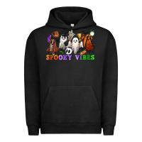 Pigment Black spooky vibes sports ghosts Urban Hoodie - CowGirlArtShop