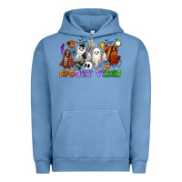 Pigment Pebble Blue spooky vibes sports ghosts Urban Hoodie - CowGirlArtShop