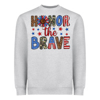 Heather Grey honor the brave Heavyweight Sweatshirt - Artiststas