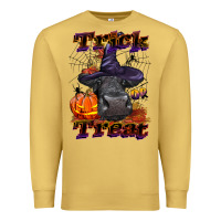 Antique Gold Trick Or Treat Black Angus Heifer Premium Sweatshirt - LillyAllenDesigns