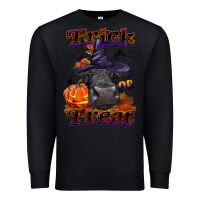 Black Trick Or Treat Black Angus Heifer Premium Sweatshirt - LillyAllenDesigns