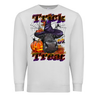 Dove Grey Trick Or Treat Black Angus Heifer Premium Sweatshirt - LillyAllenDesigns