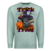 Seafoam Trick Or Treat Black Angus Heifer Premium Sweatshirt - LillyAllenDesigns