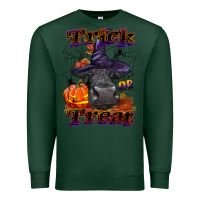 Sports Green Trick Or Treat Black Angus Heifer Premium Sweatshirt - LillyAllenDesigns