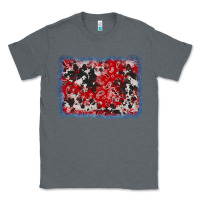 Charcoal Heather bandana cowhide denim background Classic Tee - AdoDesignShop