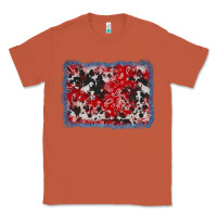 Copper bandana cowhide denim background Classic Tee - AdoDesignShop