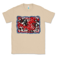 Mushroom bandana cowhide denim background Classic Tee - AdoDesignShop