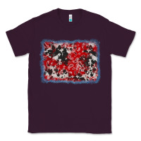 Plum bandana cowhide denim background Classic Tee - AdoDesignShop
