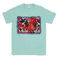 Seafoam bandana cowhide denim background Classic Tee - AdoDesignShop
