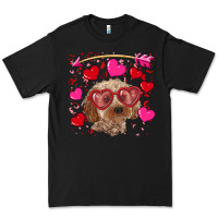 Black valentine's day cockapoo Premium Tee - RanaPortraitStore