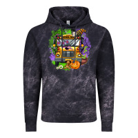Cloud Black halloween school bus Vintage Hoodie - AdoDesignShop