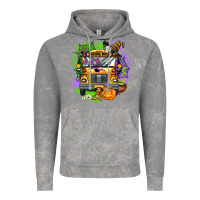 Cloud Rock halloween school bus Vintage Hoodie - AdoDesignShop