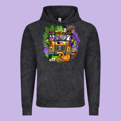 Halloween School Bus Vintage Hoodie Designed By Adodesignshop