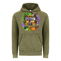 Vintage Olive halloween school bus Vintage Hoodie - AdoDesignShop