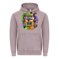 Vintage Zinc halloween school bus Vintage Hoodie - AdoDesignShop
