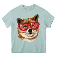 Arona shiba inu with love glasses Heavy Core Tee - RanaPortraitStore
